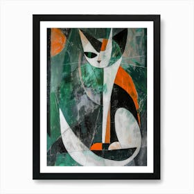 Abstract Cat 13 Art Print