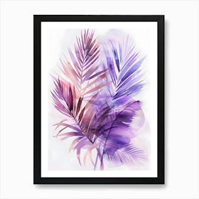 Watercolor Palm Leaves Art Print