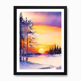 Lapland Watercolour Art Print