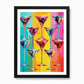 Retro Martini Pop Art Inspired 3 Art Print