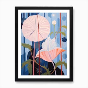 Moonflower 2 Hilma Af Klint Inspired Pastel Flower Painting Art Print