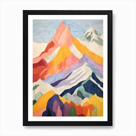 Mount Quincy Adams United States 2 Colourful Mountain Illustration Art Print