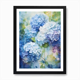 Blue Hydrangeas Art Print