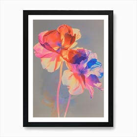 Iridescent Flower Portulaca 1 Art Print