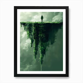 Man Standing On An Island 1 Art Print