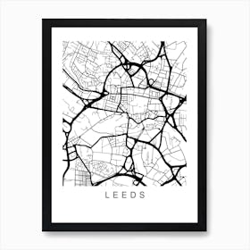 Leeds Map Art Print