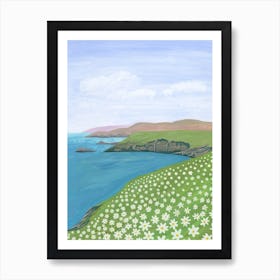 Daisies by the Sea Art Print