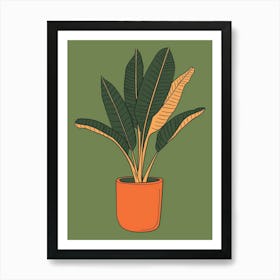 Banana Plant In A Pot 8 Art Print