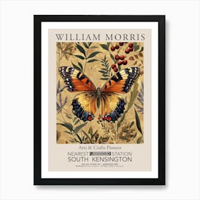 William Morris Prints Butterfly Christmas Gift Winter Vintage Art Print