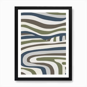 Flowing Stripes Art Print