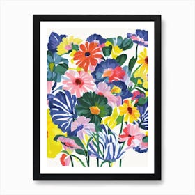 Gerberas 2 Modern Colourful Flower Art Print