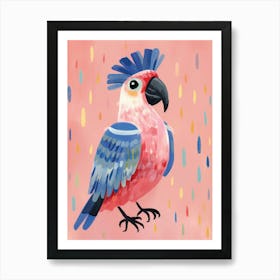 Playful Illustration Of Parrot For Kids Room 2 Art Print