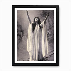 Gertrude Elliott as Ophelia - Theatre 1904 Vintage Photography - HD Remastered Perfect For Victorian or Pagan Witchcraft Decor Witches Dancing Witchy Gallery Wall Drawing Down the Moon Art Print