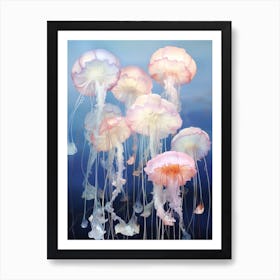 Moon Jellyfish Simple Painting 12 Art Print