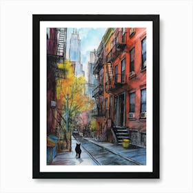 The Cat In The Alley Art Print