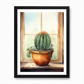 Barrel Cactus Window 2 Art Print