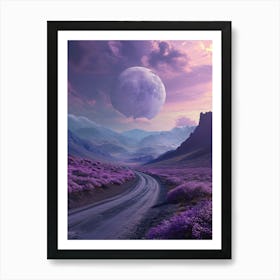 Purple Landscape Wallpaper Art Print