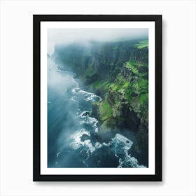 An Aerial Photograph Capturing The Picturesque Fjords Of Iceland Poster