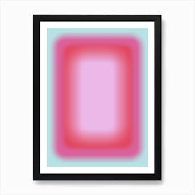 Blue And Pink Glow Orb Art Print