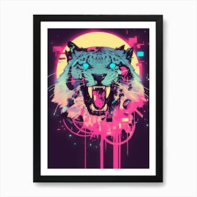 Neon Tiger Art Print