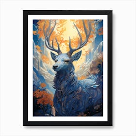 Deer In The Forest 6 Art Print