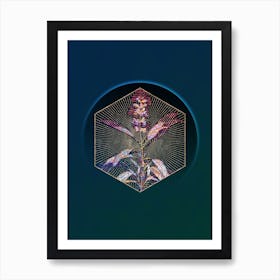 Abstract Sage Plant Floral Mosaic Botanical Illustration n.0141 Art Print