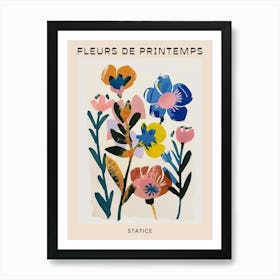 Spring Floral French Poster  Statice 1 Art Print