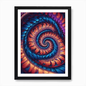Abstract Fractal Spiral Art Print