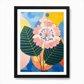 Lantana 1 Hilma Af Klint Inspired Pastel Flower Painting Art Print