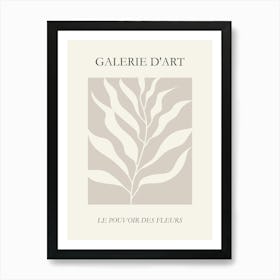 Neutral Matisse Print 2 Art Print