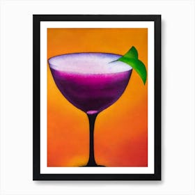 Blueberry Daiquiri Paul Klee Inspired Abstract Cocktail Poster Art Print