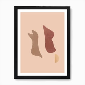 France Terracotta & Brown Art Print