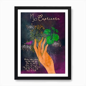 Capricorn Healing Herbs Art Print