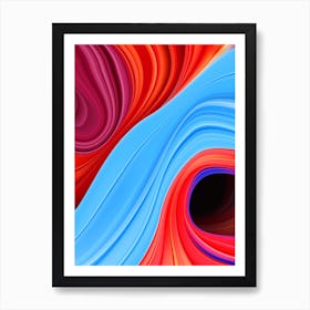 Abstract landscape: wave #1 Art Print