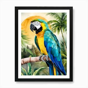 Tropical Parrot Art Print