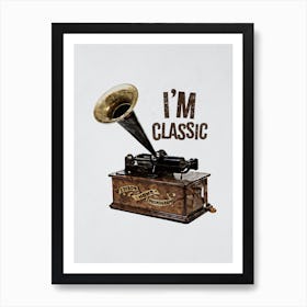 Phonograph in Watercolor Art Print