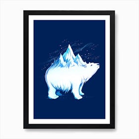 Icebearg Polar Bear Art Print