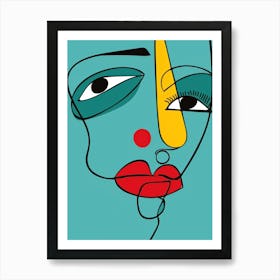 Abstract Portrait Of A Woman 99 Art Print