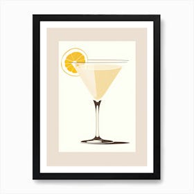 Mid Century Modern French 75 Martini Floral Infusion Cocktail 1 Art Print