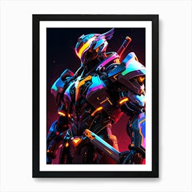 Futuristic Warrior Art Print