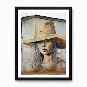 Farm Cowgirl Vintage 4 Art Print