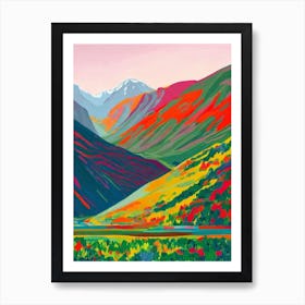 Jostedalsbreen National Park Norway Abstract Colourful Art Print
