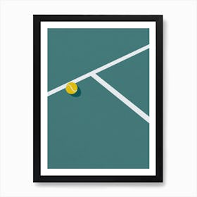 Minimal art Tennis Ball Art Print