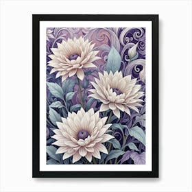 Winter Flowers no1 Art Print