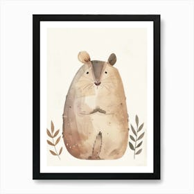 Charming Nursery Kids Animals Hamster 1 Art Print