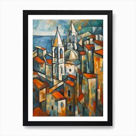 Window View Of San Francisco Of In The Style Of Cubism 4 Art Print