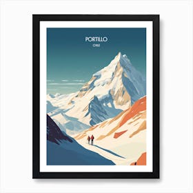 Poster Of Portillo   Chile, Ski Resort Illustration 3 Art Print