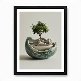 Tree In A Bowl Art Print