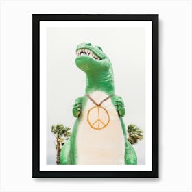 Cabazon Dinosaur Peace T-Rex Art Print