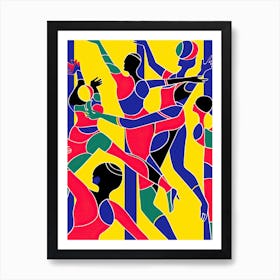 Volleyball In The Style Of Matisse 1 Art Print